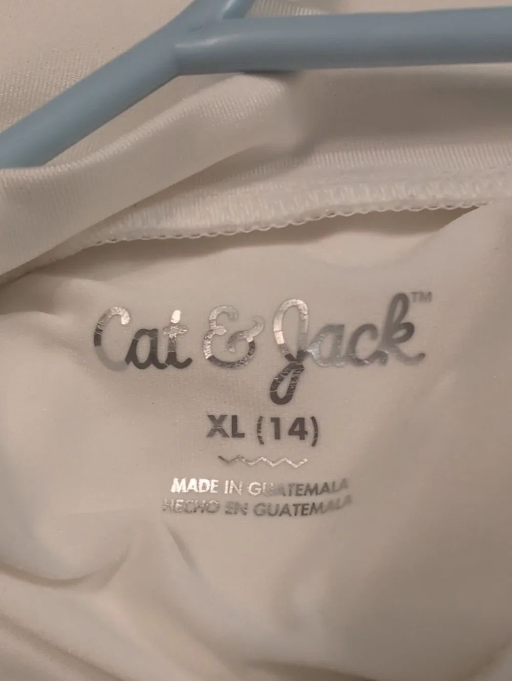 Cat & Jack White Long Sleeve Swim Shirt XL